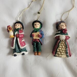The Princess House Collection of Fine Holiday Treasures 3 Caroler Ornaments